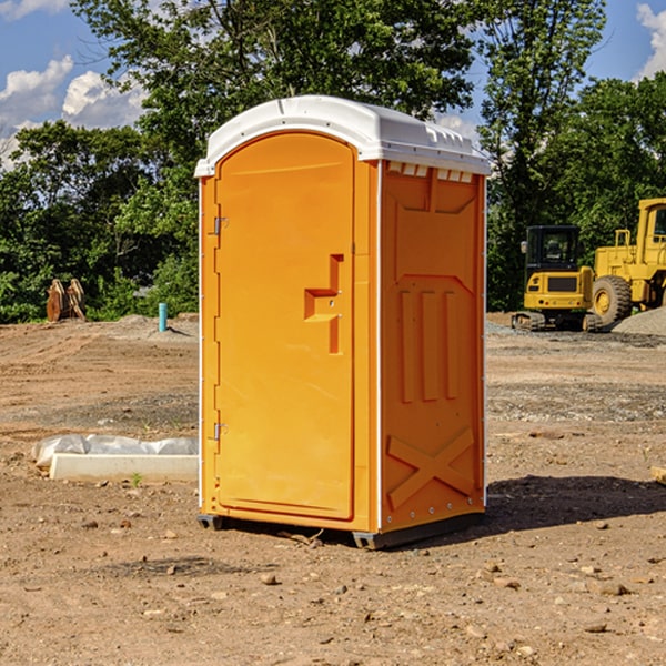 how often are the porta potties cleaned and serviced during a rental period in Floyd Hill